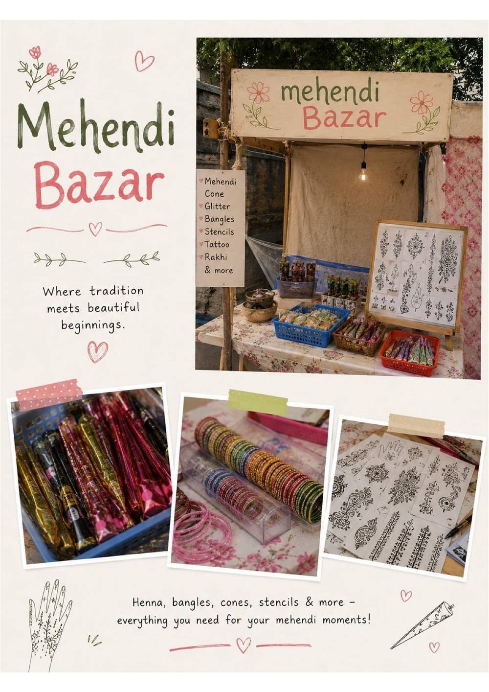 Mehendi Bazaar Henna Carnival Stall — Carnival Artist wedding stall by Rajasthan Event Management